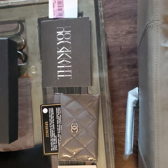 Dark Grey Chanel credit card holder